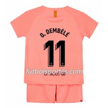 Camisetas FC Barcelona O.Dembele 11 Niño Tercera Equipacion 2018/2019